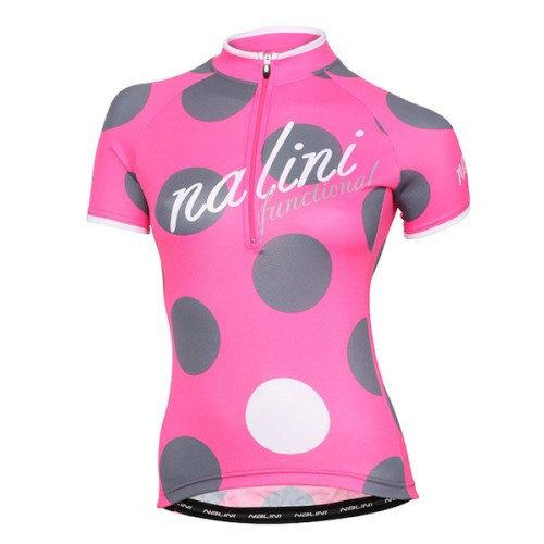Maillot Cyclisme Manche Courte Nalini Siele Rose-gris Femme 2016