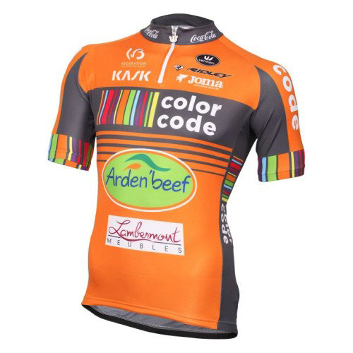 Maillot Cyclisme Manche Courte Color-Code Aquality Orange Protect 206