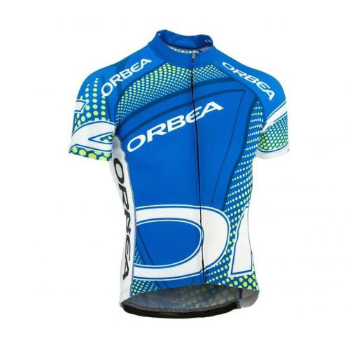 Maillot Cyclisme Manche Courte Orbea Bleu With vert Dot 2016