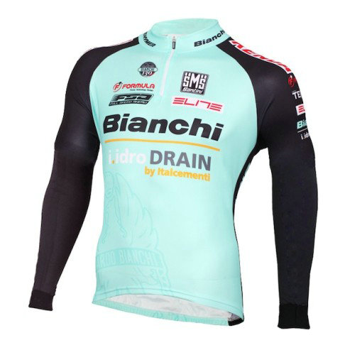 2016 Bianchi Active-TX Vert clair Maillot de Cyclisme Manche Longue