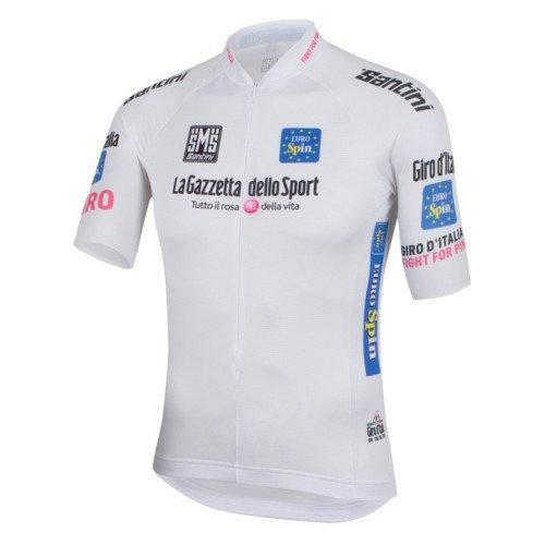 2017 Giro D'Italie Maglia Bianca Blanc Maillot Cyclisme Manche Courte