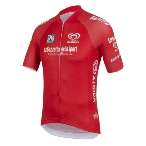 2017 Giro D'Italie Maglia Rossa Rouge Maillot Cyclisme Manche Courte
