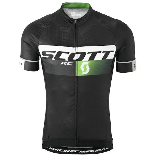 Maillot Cyclisme Manche Courte Scott RC Pro Noir-vert 2016
