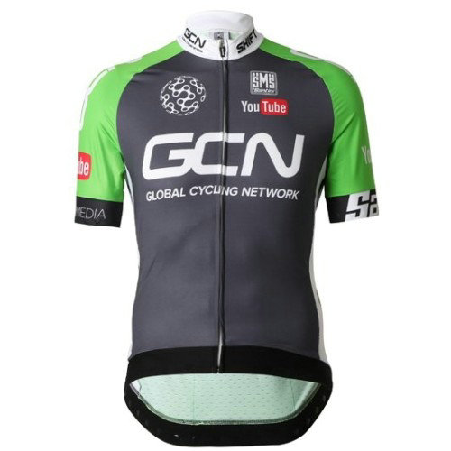 Maillot Cyclisme Manche Courte Equipe GCN Noir et vert 2017