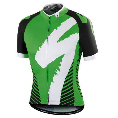 Maillot Cyclisme Manche Courte SPED Equipe LS Noir-vert 2017