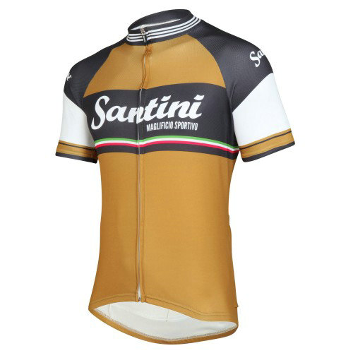 Maillot Cyclisme Manche Courte Santini Exclusive Oro Antico 2017