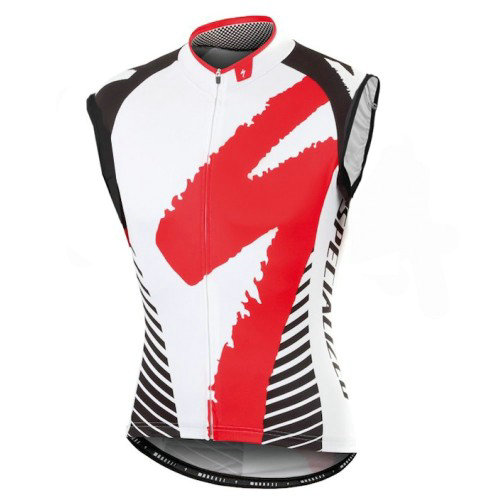 2017 SPED Equipe LS Blanc-Rouge Maillot Sans Manches