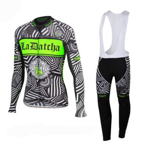 Equipacion TINKOFF SAXO BANK LA DATCHA conjunto maillot + culotte largo verde fluor