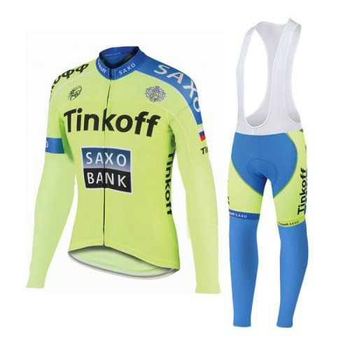 Tenue Maillot Cyclisme Longue + Collant à Bretelles TINKOFF SAXO BANK 6