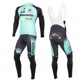2016 Bianchi Active-TX Vert clair Tenue Maillot Cyclisme Longue + Collant à Bretelles Soldes Provence