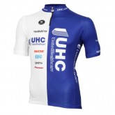 Collection Maillot Cyclisme Manche Courte Vermarc UHC Blanc-Bleu 2017 Soldes