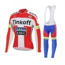 En ligne Tenue Maillot Cyclisme Longue + Collant à Bretelles TINKOFF SAXO BANK 5