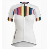 La Boutique Officielle Maillot Cyclisme Manche Courte Bontrager Anara Femme Blanc et Color Stripes 2017
