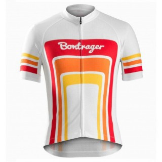 Maillot Cyclisme Manche Courte Bontrager Santa Cruz 1980 Blanc et Rouge 2017 Promos Code