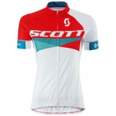 Maillot Cyclisme Manche Courte Scott RC Rouge-Blanc Femme 2016 Boutique