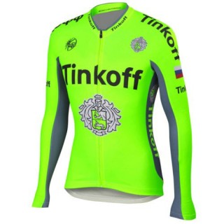 Maillot de Cyclisme Manche Longue TINKOFF SAXO BANK vert 2 Promos Code