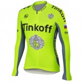 Maillot de Cyclisme Manche Longue TINKOFF SAXO BANK vert Prix En Gros