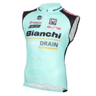 Officielle 2016 Bianchi Active-TX Vert clair Maillot Sans Manches