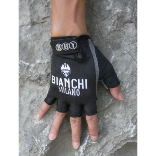 Officielle Bianchi Noir Gant Cyclisme