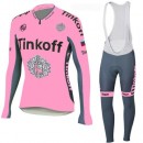 TINKOFF Tenue Maillot Cyclisme Longue + Collant à Bretelles Rose Site Officiel France