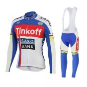 Tenue Maillot Cyclisme Longue + Collant à Bretelles TINKOFF SAXO BANK 3 Lyon